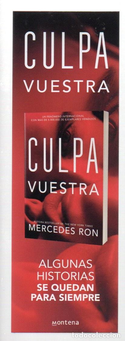 Coleccionismo Marcap&aacute;ginas: MARCAPAGINAS, CULPA VUESTRA. MERCEDES RON. MONTENA.