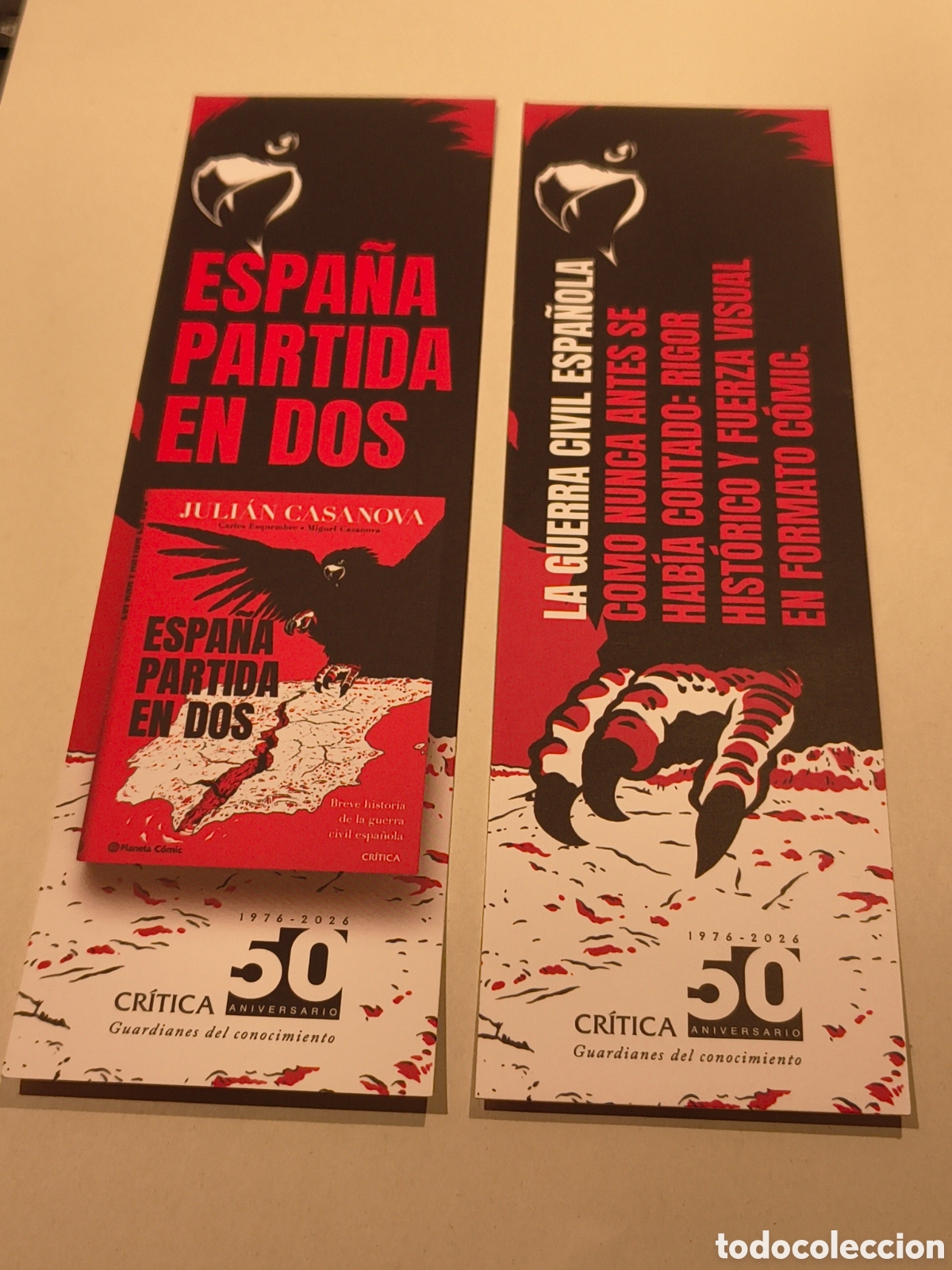 Coleccionismo Marcap&aacute;ginas: MARCAPAGINAS ESPA&Ntilde;A PARTIDA EN DOS-JULIAN CASANOVA-CRITICA