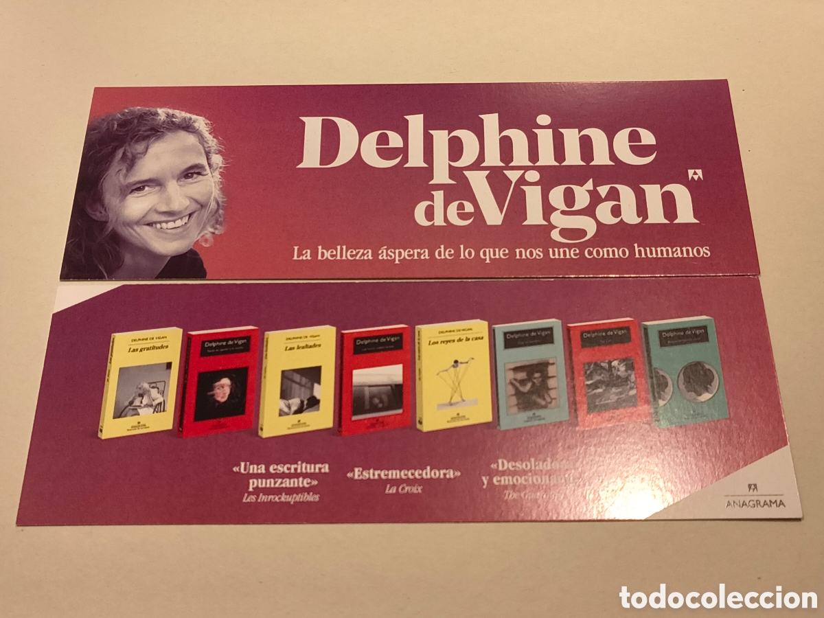 Coleccionismo Marcap&aacute;ginas: MARCAPAGINAS DELPHINE DE VIGAN-ANAGRAMA