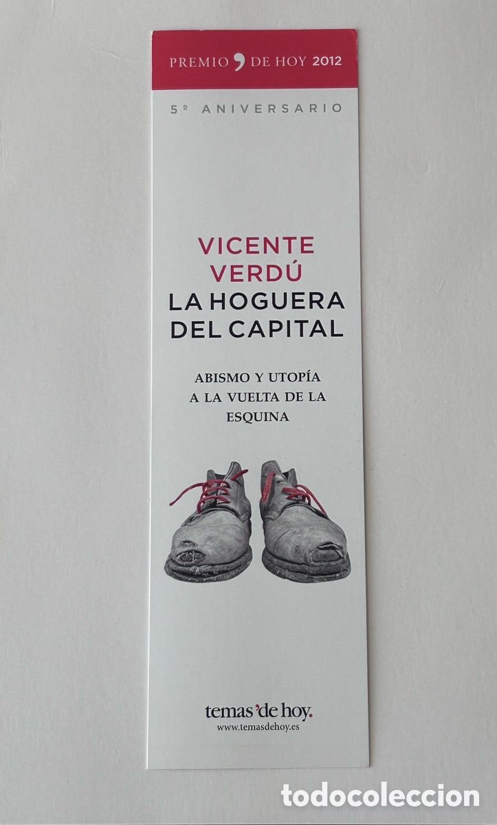 Coleccionismo Marcap&aacute;ginas: MARCAP&Aacute;GINAS LA HOGUERA DEL CAPITAL. VICENTE VERD&Uacute;. TEMAS DE HOY