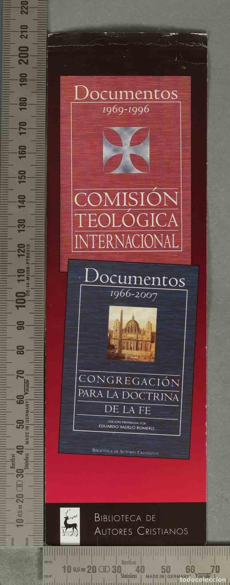 Coleccionismo Marcap&aacute;ginas: MARCAPAGINAS. Documentos de la Comisi&oacute;n Teol&oacute;gica Internacional - Biblioteca de Autores Cristianos