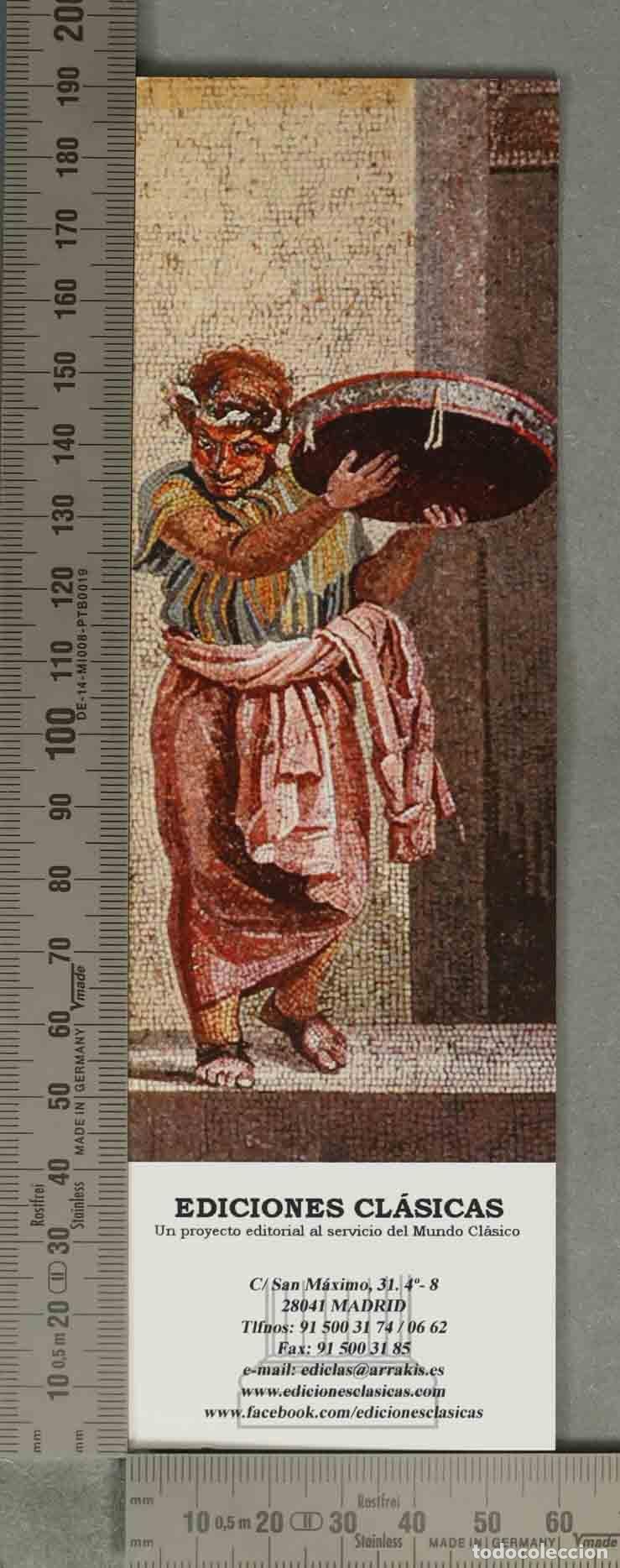 Coleccionismo Marcap&aacute;ginas: MARCAPAGINAS. Marcap&aacute;ginas Diosc&oacute;rides de Samos - M&uacute;sicos callejeros Pompeya - Ediciones Cl&aacute;sicas