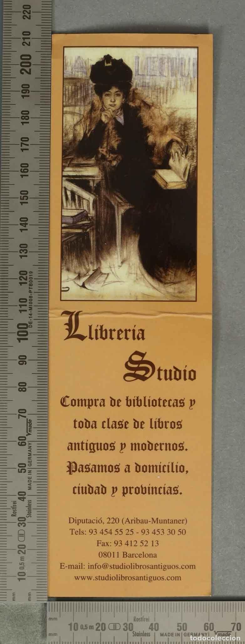 Coleccionismo marcap&aacute;ginas: MARCAPAGINAS. Librer&iacute;a Studio Barcelona - Foto 1