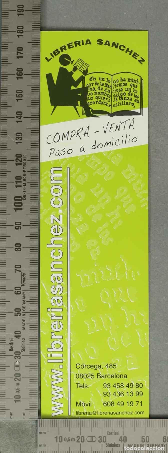 Coleccionismo Marcap&aacute;ginas: MARCAPAGINAS. Libreria Sanchez - Marcapaginas publicitario
