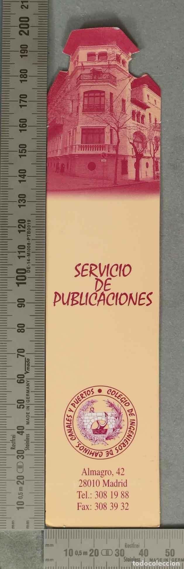 Collezionismo Segnalibri: MARCAPAGINAS. Servicio de Publicaciones - Colegio de Ingenieros de Caminos, Canales y Puertos