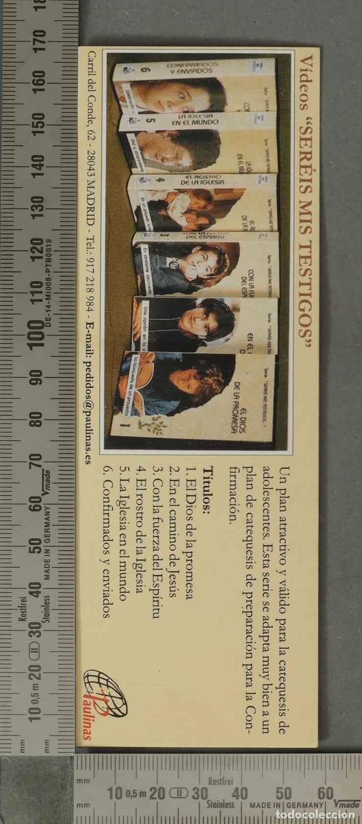 Collectables Bookmark: MARCAPAGINAS. Ser&eacute;is mis testigos - Editorial Paulinas