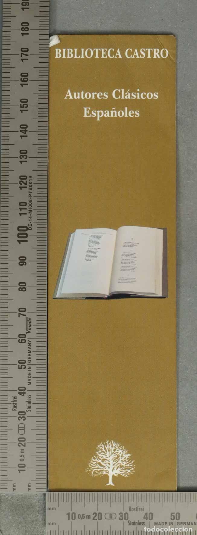 Coleccionismo Marcap&aacute;ginas: MARCAPAGINAS. Faja promocional Autores Cl&aacute;sicos Espa&ntilde;oles - Biblioteca Castro