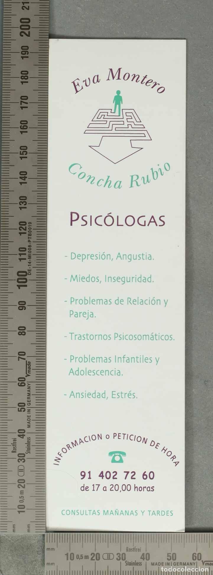 Coleccionismo Marcap&aacute;ginas: MARCAPAGINAS. Psic&oacute;logas Eva Montero y Concha Rubio