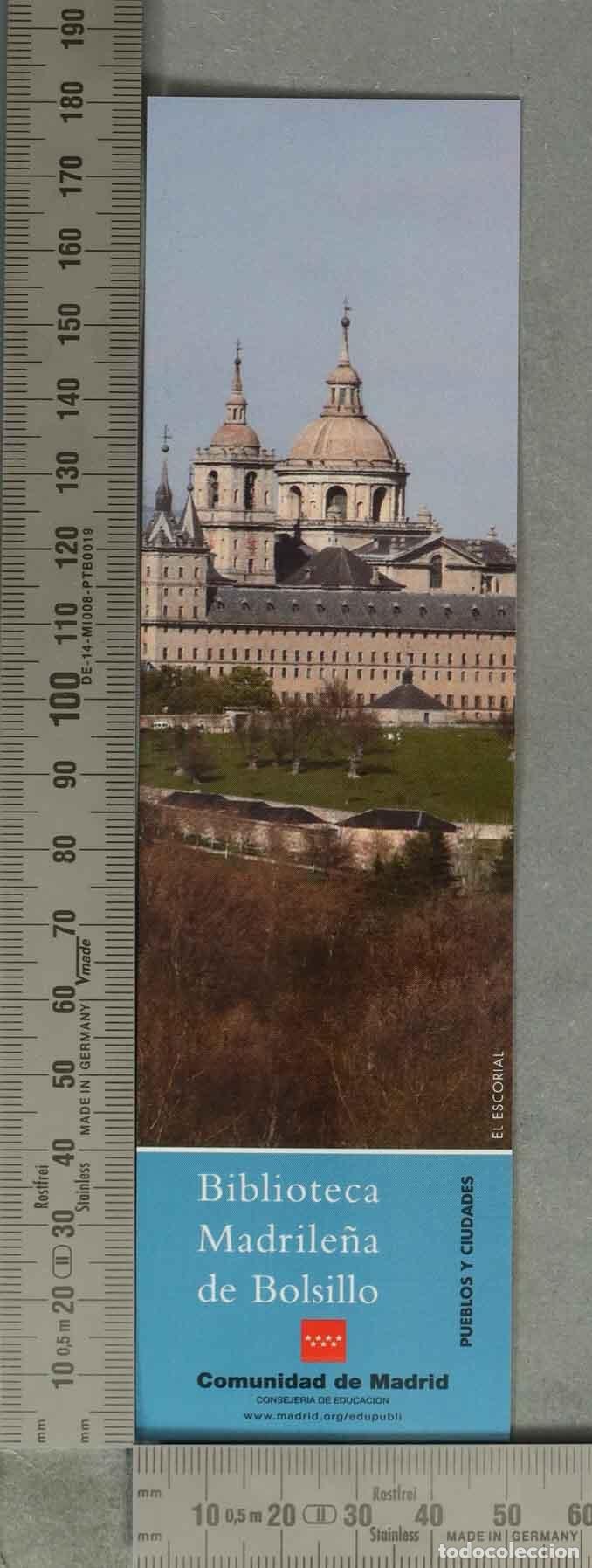 Coleccionismo Marcap&aacute;ginas: MARCAPAGINAS. Biblioteca Madrile&ntilde;a de Bolsillo - Pueblos y Ciudades - El Escorial - Comunidad de Ma