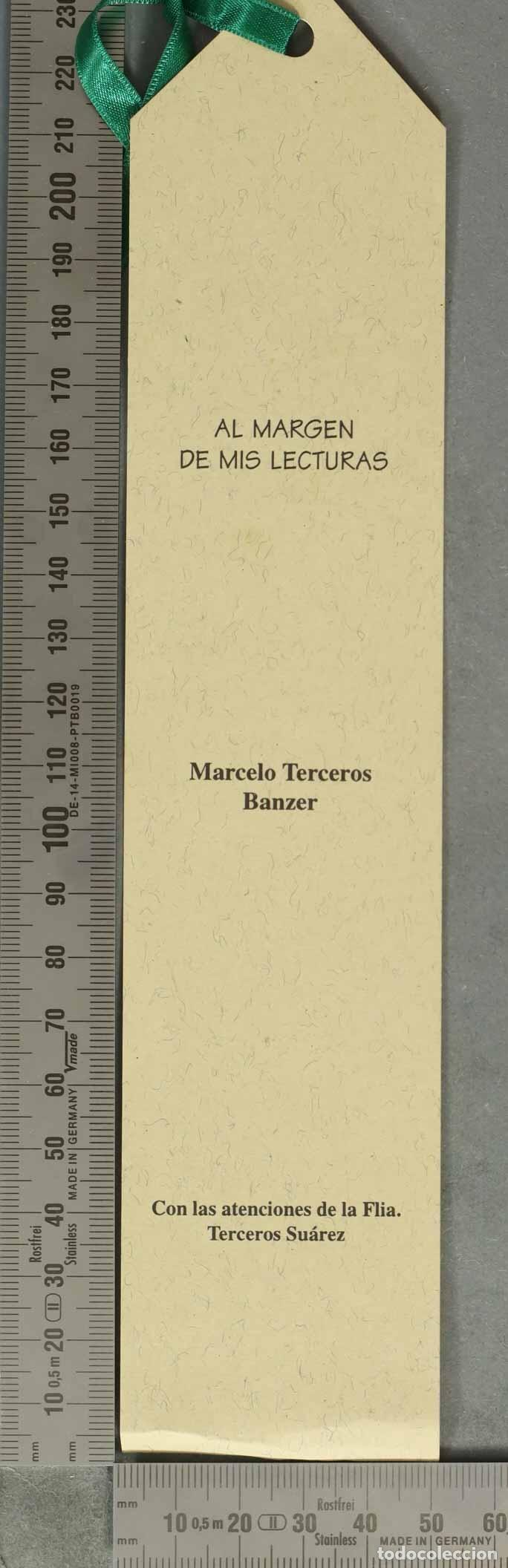Coleccionismo Marcap&aacute;ginas: MARCAPAGINAS. Al margen de mis lecturas - Marcelo Terceros Banzer
