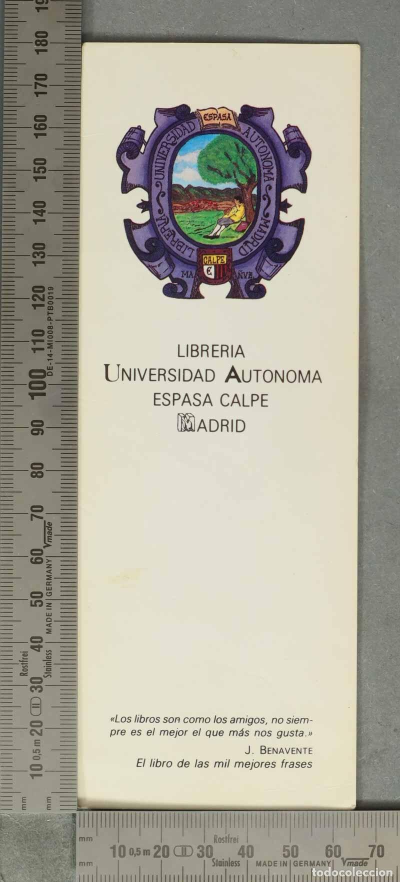 Coleccionismo Marcap&aacute;ginas: MARCAPAGINAS. Marcap&aacute;ginas Universidad Aut&oacute;noma de Madrid - Espasa Calpe