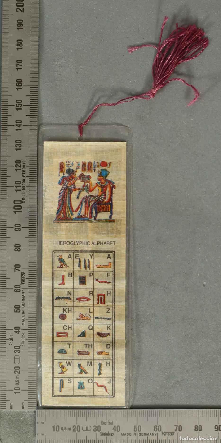 Coleccionismo Marcap&aacute;ginas: MARCAPAGINAS. Marcap&aacute;ginas de papiro egipcio - Hieroglyphic Alphabet