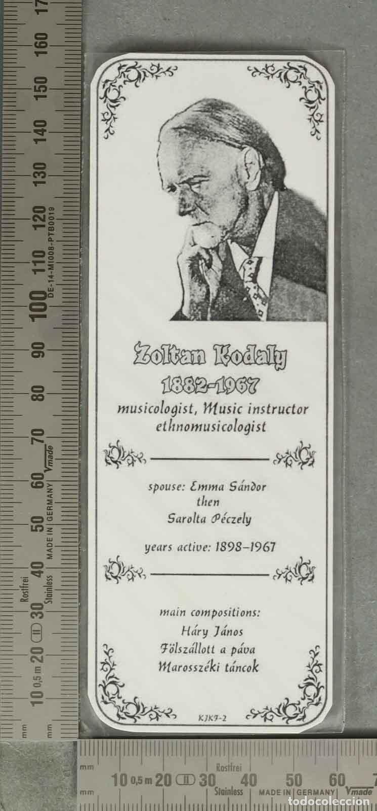 Collezionismo Segnalibri: MARCAPAGINAS. Zolt&aacute;n Kod&aacute;ly