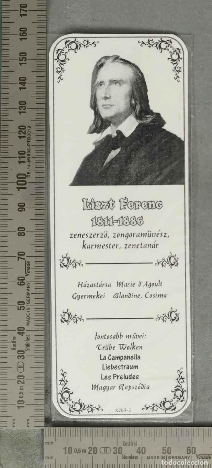 Collectionnisme Marque-pages: MARCAPAGINAS. Liszt Ferenc