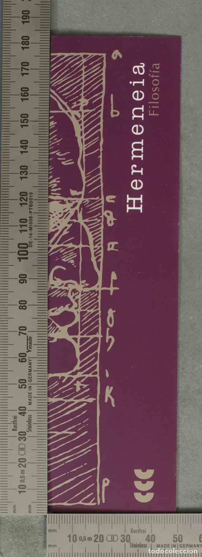Coleccionismo Marcap&aacute;ginas: MARCAPAGINAS. Hermeneia. Filosof&iacute;a - Universidad de Santiago de Compostela