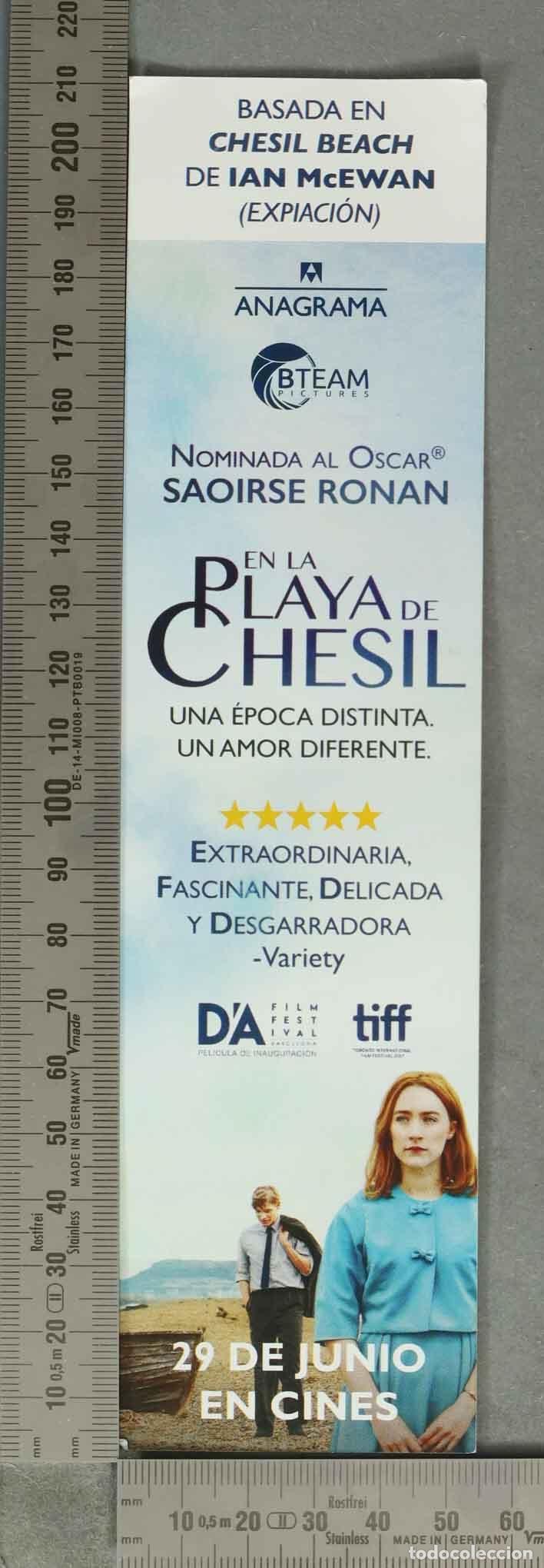 Coleccionismo Marcap&aacute;ginas: MARCAPAGINAS. En la playa de Chesil - Saoirse Ronan - Editorial Anagrama