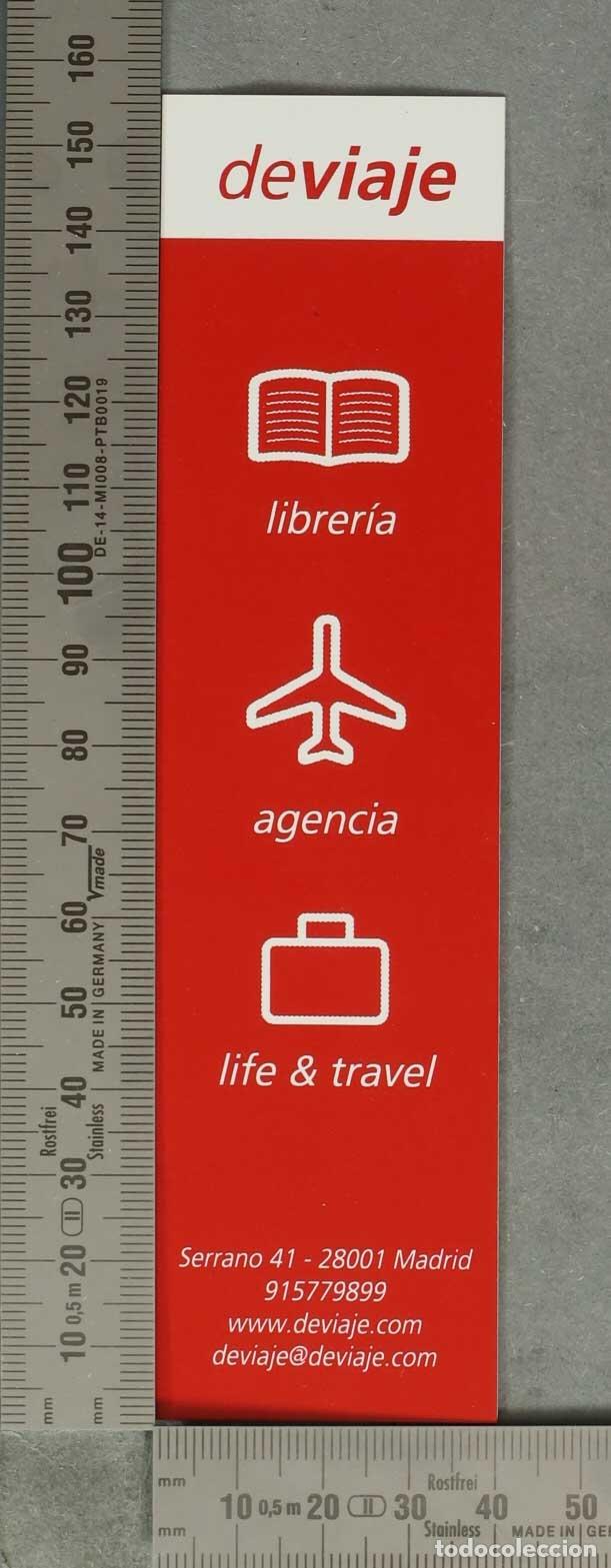 Coleccionismo Marcap&aacute;ginas: MARCAPAGINAS. Deviaje life and travel agencia librer&iacute;a