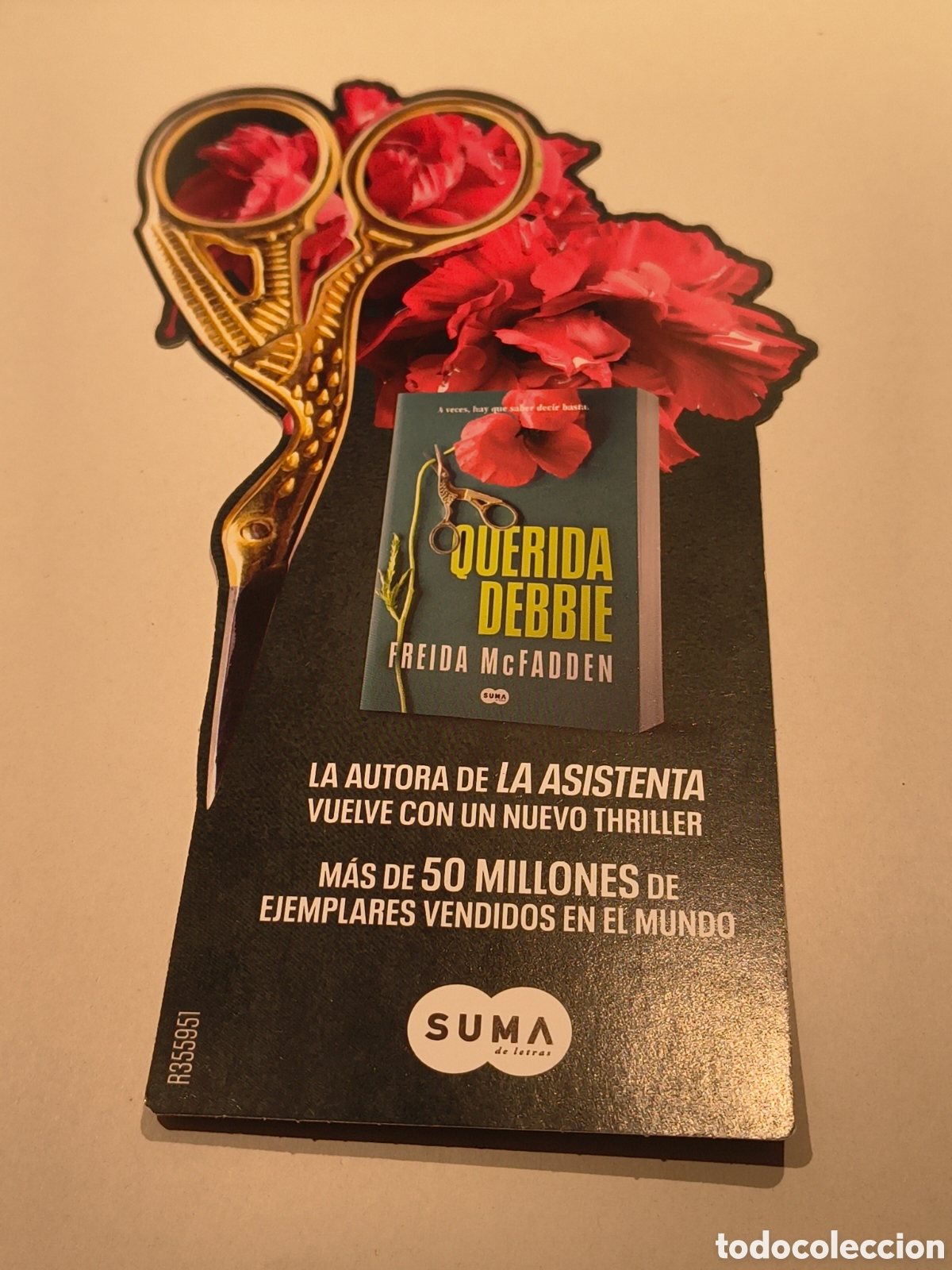Coleccionismo Marcap&aacute;ginas: MARCAPAGINAS TROQUELADO-QUERIDA DEBBIE-FREIDA MCFADDEN-SUMA DE LETRAS