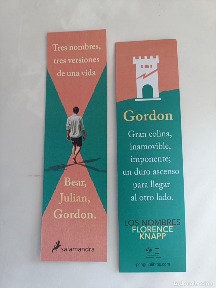 Coleccionismo Marcap&aacute;ginas: MARCAP&Aacute;GINAS - SALAMANDRA - BEAR, JULI&Aacute;N, GORDON - LOS NOMBRES - FLORENCE KNAPP