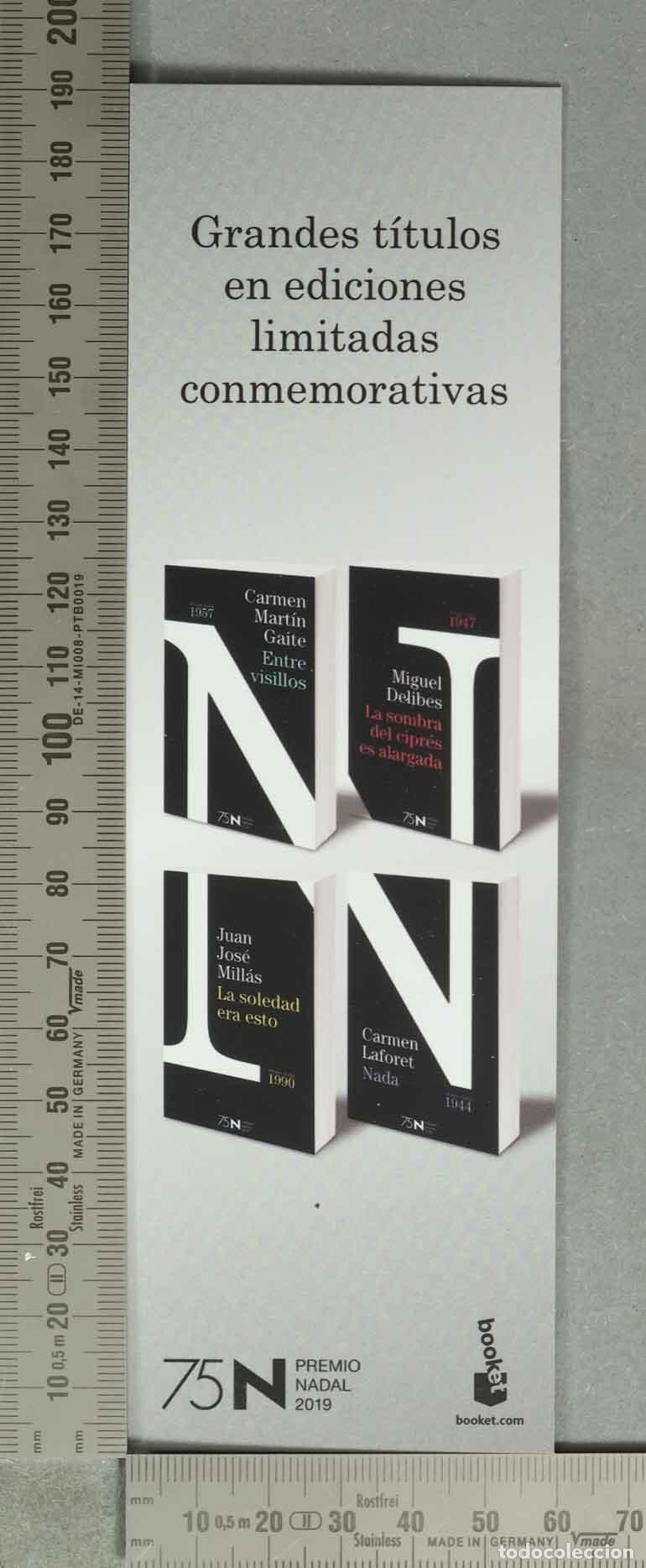 Sammeln von Lesezeichen: Marcap&aacute;ginas 75 Aniversario Premio Nadal - Colecci&oacute;n Booket - Editorial Booket