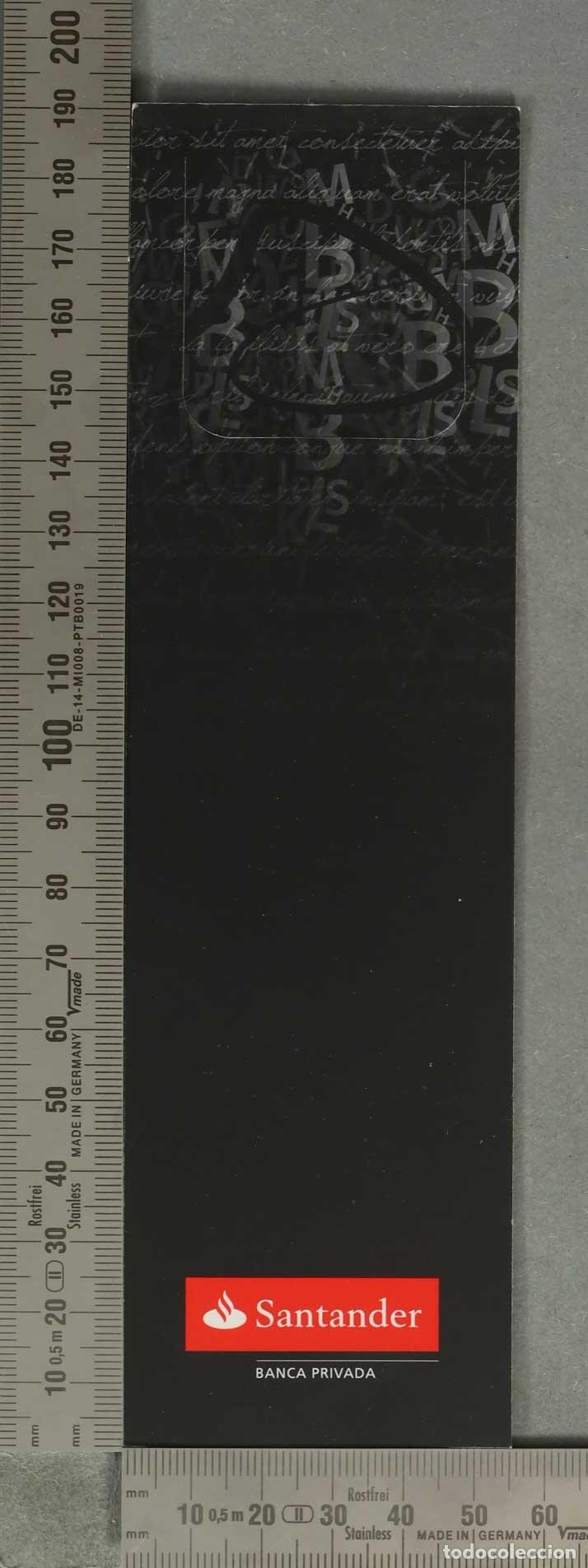 Coleccionismo marcap&aacute;ginas: MARCAPAGINAS. Santander Banca Privada - Foto 1