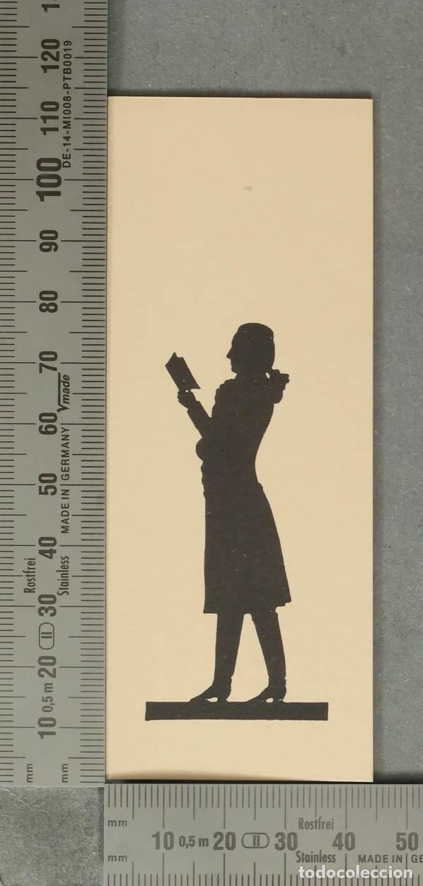 Coleccionismo Marcap&aacute;ginas: Silhouette Art - Silueta recortada de mujer leyendo