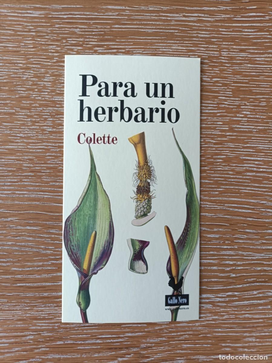 Coleccionismo Marcap&aacute;ginas: MARCAP&Aacute;GINAS - GALLO NERO - PARA UN HERBARIO - COLETTE - GALLONERO