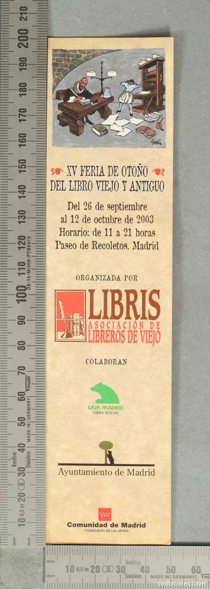 Colecionismo Marcadores de p&aacute;gina: MARCAPAGINAS. Feria de Oto&ntilde;o del Libro Viejo y Antiguo de Madrid