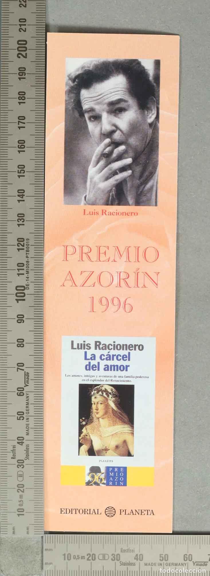 Collezionismo Segnalibri: MARCAPAGINAS. La c&aacute;rcel del amor - Luis Racionero - Editorial Planeta