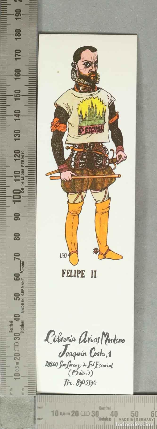Coleccionismo Marcap&aacute;ginas: MARCAPAGINAS. Felipe II - Librer&iacute;a Arias Montano