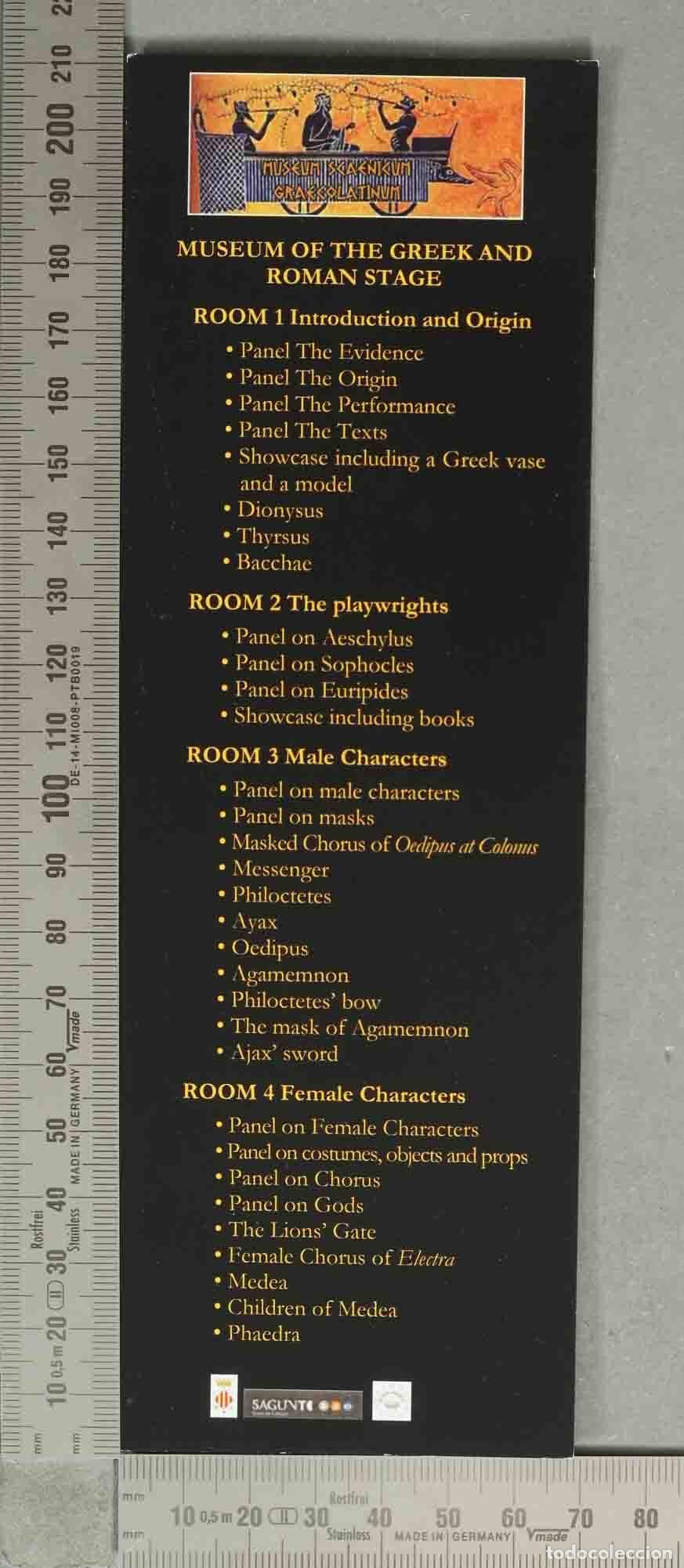 Coleccionismo Marcap&aacute;ginas: MARCAPAGINAS. Museum of the Greek and Roman Stage - Room Guide - Sagunt