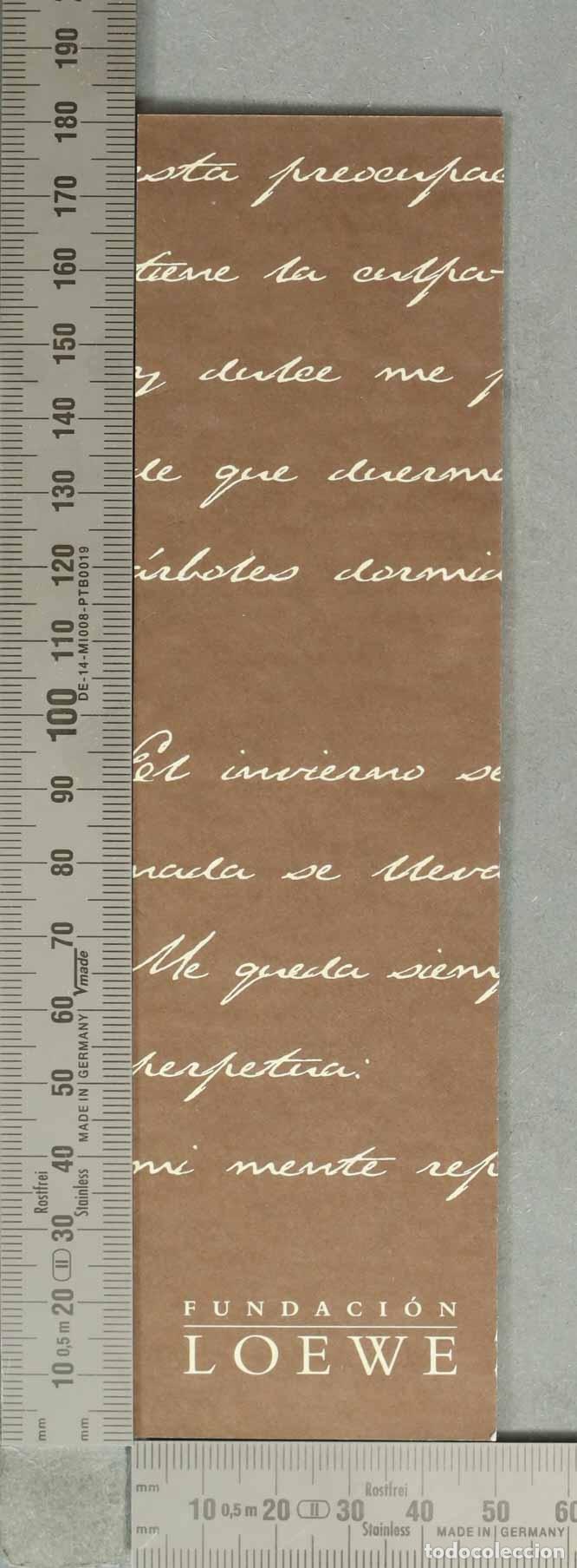 Coleccionismo Marcap&aacute;ginas: MARCAPAGINAS. Fragmento de papel con texto manuscrito XII- Fundaci&oacute;n Loewe