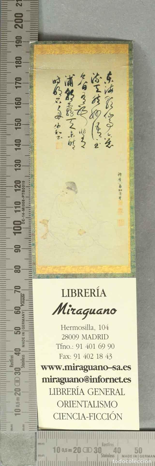 Coleccionismo Marcap&aacute;ginas: MARCAPAGINAS. Marcap&aacute;ginas Librer&iacute;a Miraguano - Orientalismo Ciencia-Ficci&oacute;n - Reading a Sutra by M
