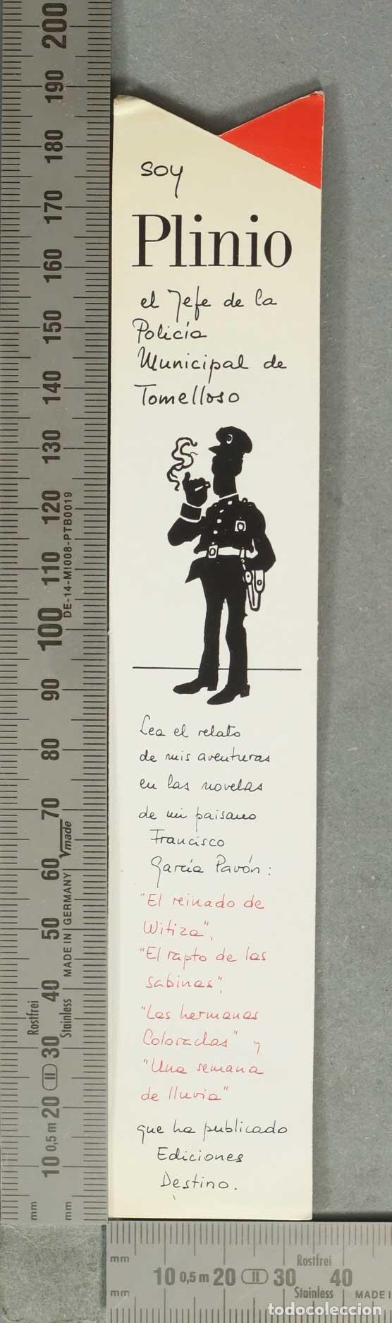 Coleccionismo Marcap&aacute;ginas: MARCAPAGINAS. Plinio - Francisco Garc&iacute;a Pav&oacute;n ediciones destino