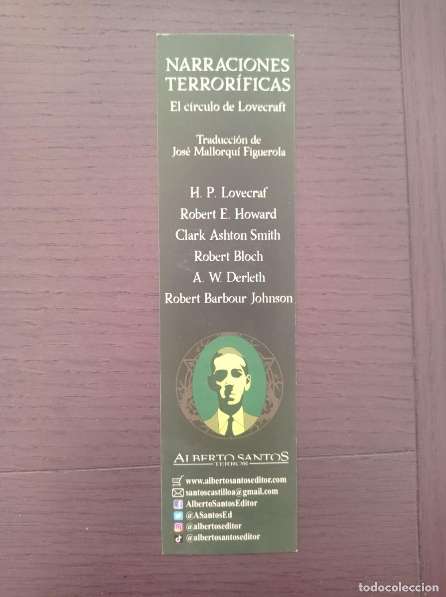 Coleccionismo Marcap&aacute;ginas: MARCAP&Aacute;GINAS. ALBERTO SANTOS EDITOR. NARRACIONES TERROR&Iacute;FICA. EL C&Iacute;RCULO DE LOVECRAFT