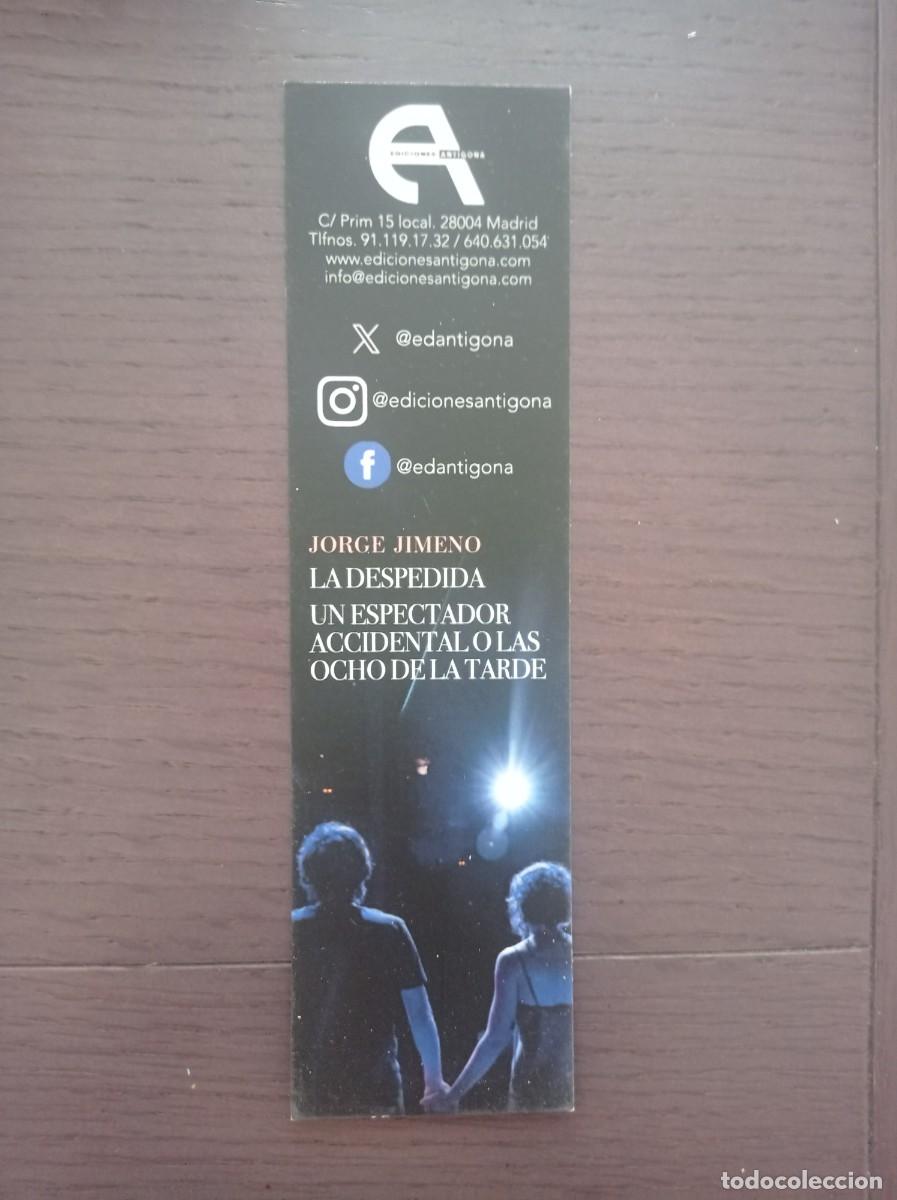 Coleccionismo Marcap&aacute;ginas: MARCAP&Aacute;GINAS. EDICIONES ANT&Iacute;GONA. JORGE JMENO. LA DESPEDIDA
