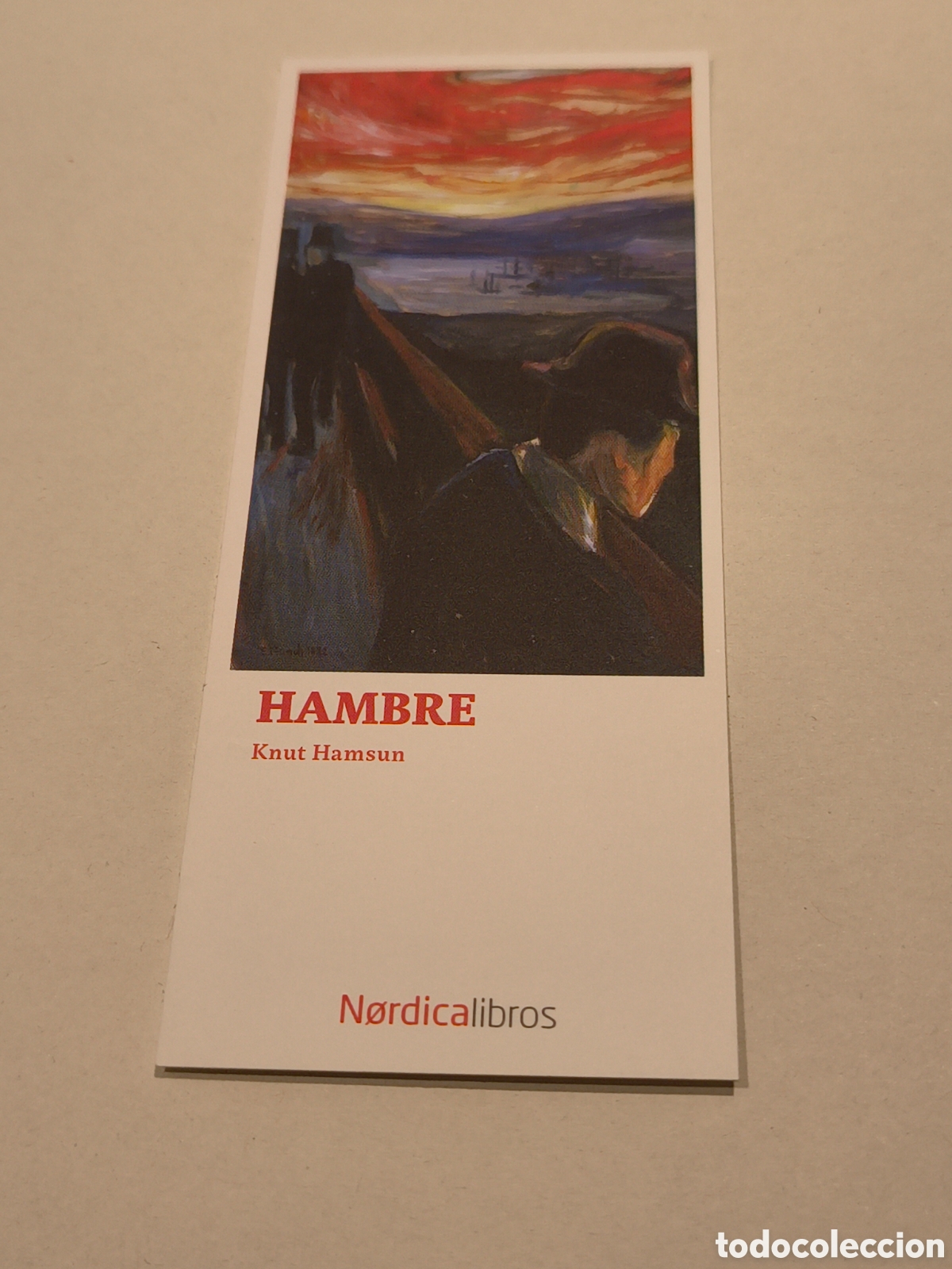 Coleccionismo Marcap&aacute;ginas: MARCAPAGINAS HAMBRE-KNUT HAMSUN-NORDICA