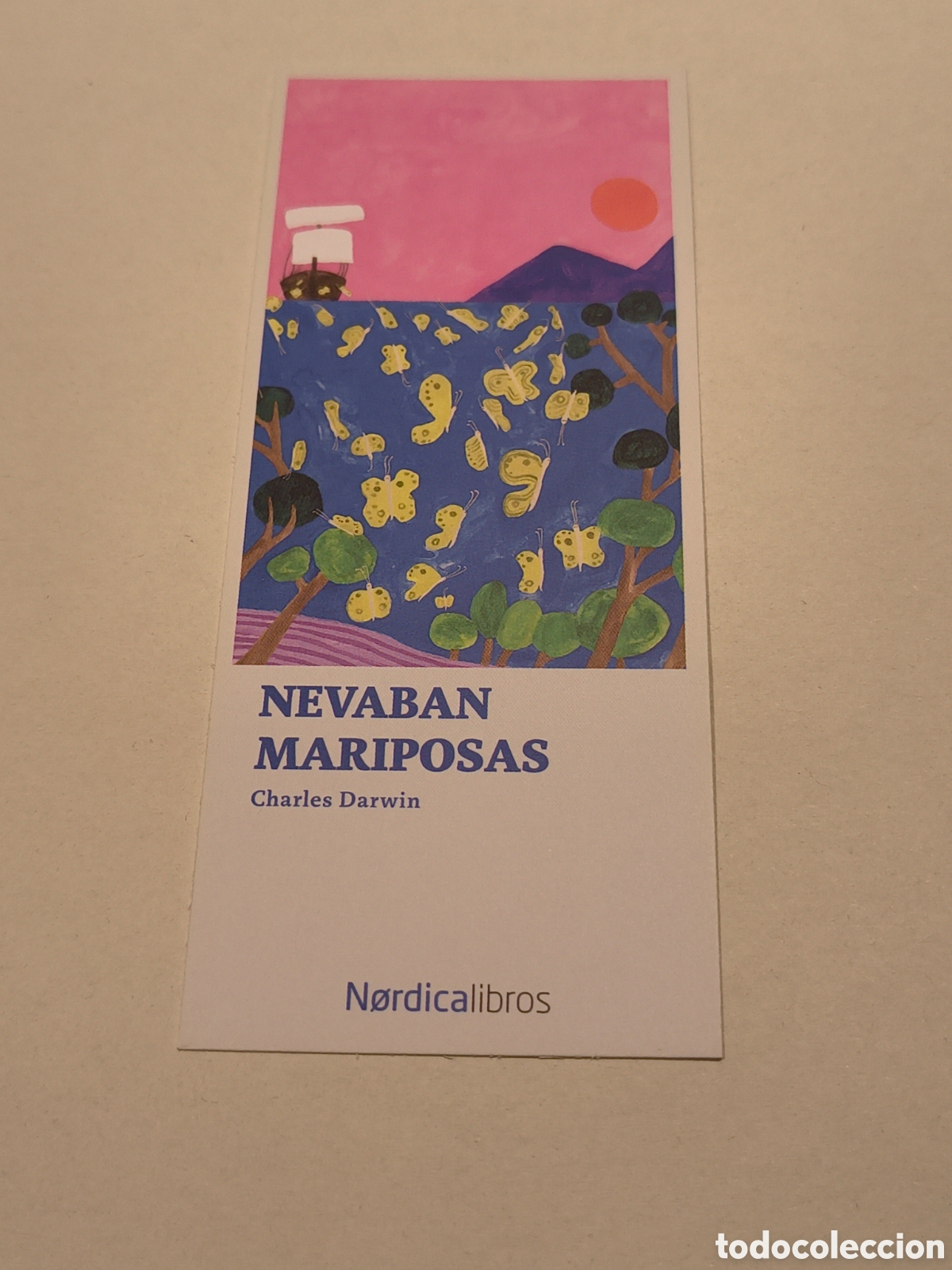 Coleccionismo Marcap&aacute;ginas: MARCAPAGINAS NEVABAN MARIPOSAS-CHARLES DARWIN-NORDICA