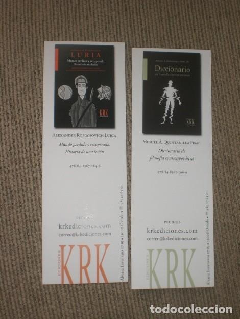 Coleccionismo marcap&aacute;ginas: marcap&aacute;ginas Luria y Fisac, ediciones KRK