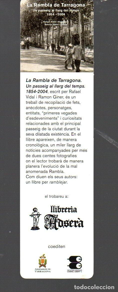 Coleccionismo marcap&aacute;ginas: MARCAP&Aacute;GINAS EDICI&Oacute;N DE LLIBRERIA ADSERA LA RAMBLA DE TARRAGONA 1854 -2004