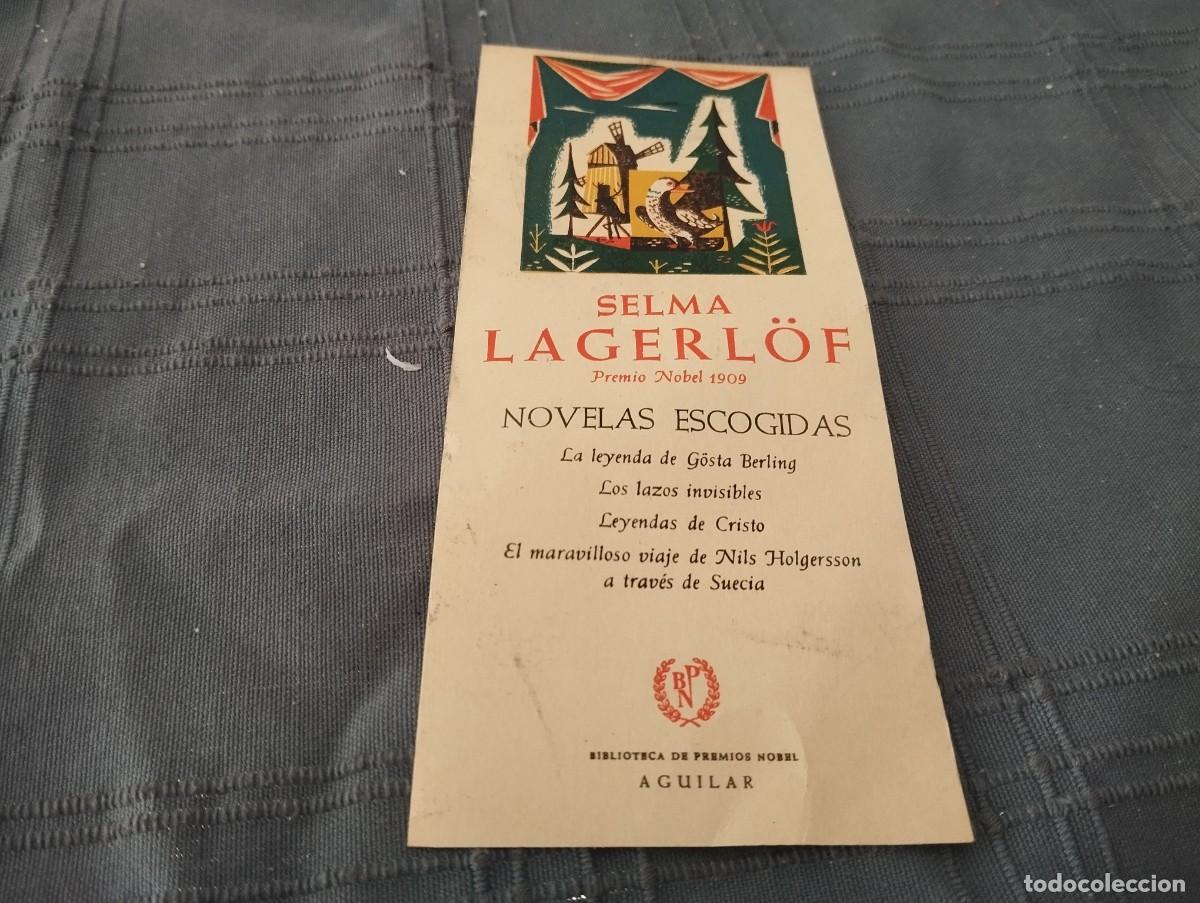 Coleccionismo marcap&aacute;ginas: Marcapaginas Biblioteca Premios Nobel Aguilar, Selma Lagerlof