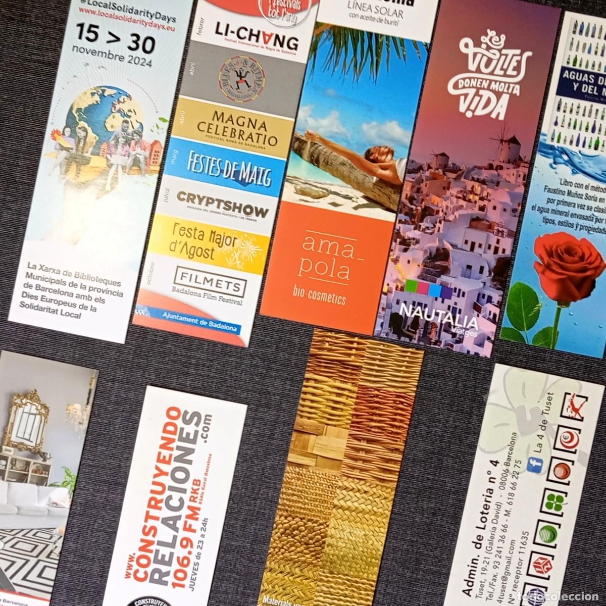 Coleccionismo marcap&aacute;ginas: ⚜️ &Ntilde;09X10A. Lote 9 Marcap&aacute;ginas y Puntos de Libro Variados: Publicidad, Turismo y Estilo de Vida