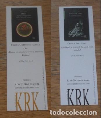 Coleccionismo marcap&aacute;ginas: marcap&aacute;ginas Santayana y Herder, KRK ediciones