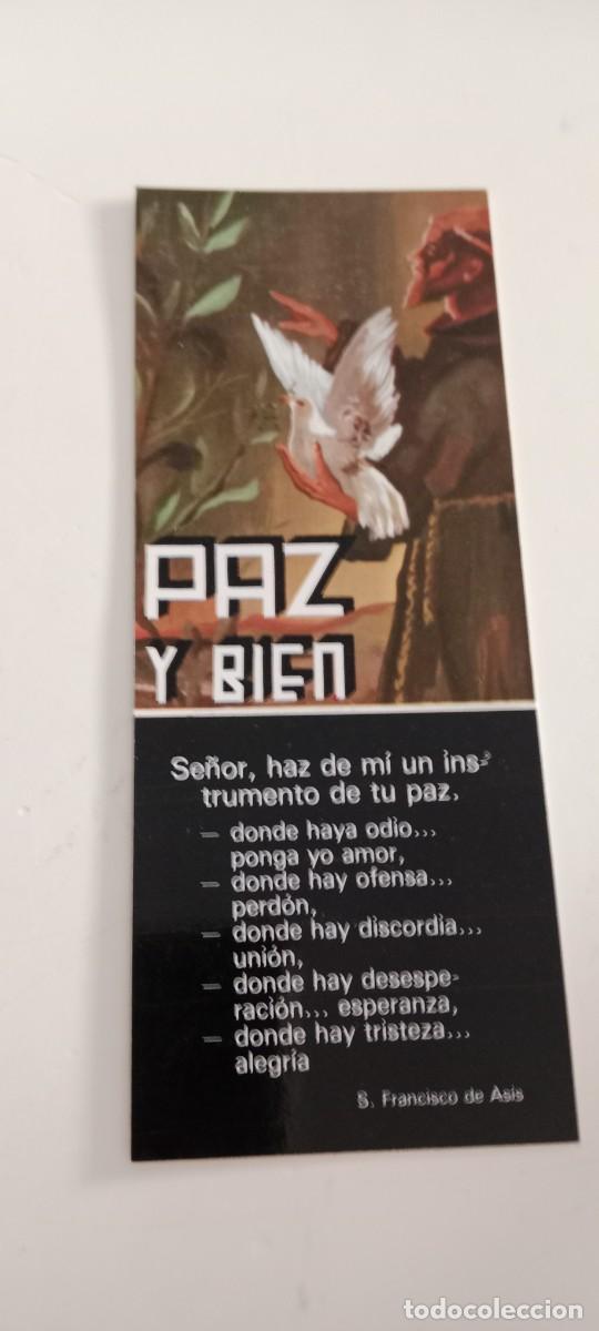 Coleccionismo marcap&aacute;ginas: MARCAPAGINAS PAZ Y BIEN EL DE FOTO C-AB9