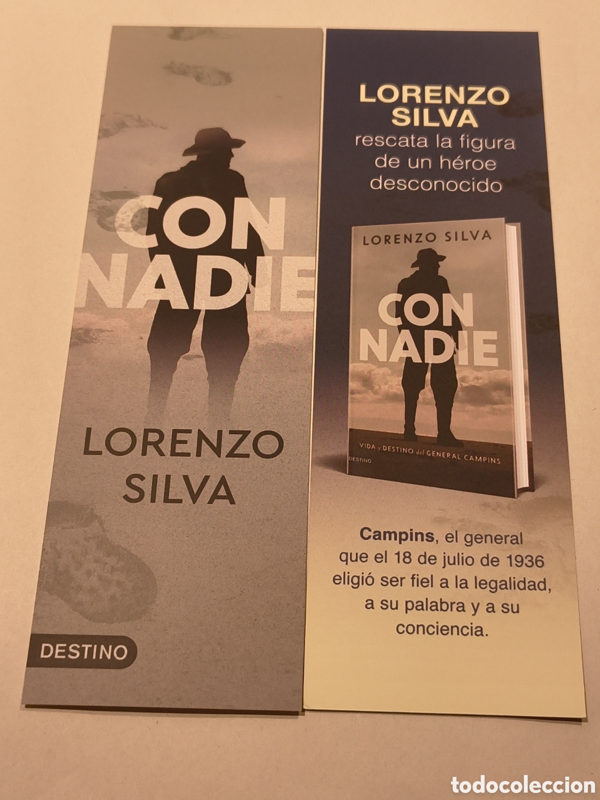 Coleccionismo marcap&aacute;ginas: MARCAPAGINAS CON NADIE-LORENZO SILVA-DESTINO