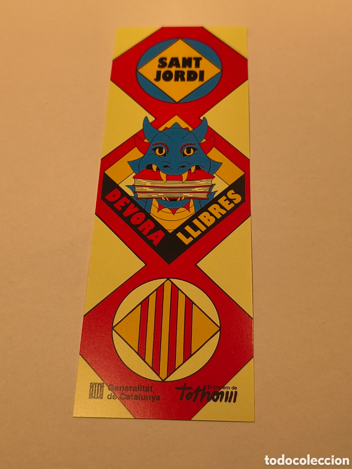 Coleccionismo marcap&aacute;ginas: MARCAPAGINAS SANT JORDI DEVORA LLIBRES (GENERALITAT DE CATALUNYA)