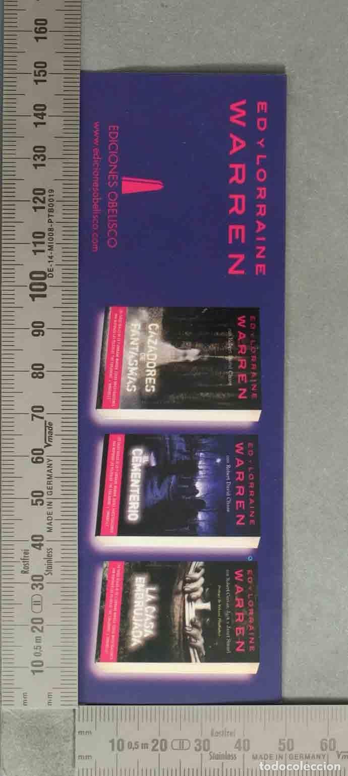 Coleccionismo marcap&aacute;ginas: MARCAPAGINAS. Punto de lectura - Ed y Lorraine Warren - Ediciones Obelisco