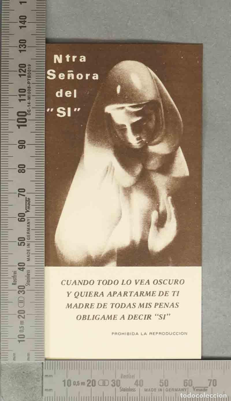 Coleccionismo marcap&aacute;ginas: MARCAPAGINAS. Nuestra Se&ntilde;ora del SI PATRONATO BANCA DE LA PROVIDENCIA MADRID