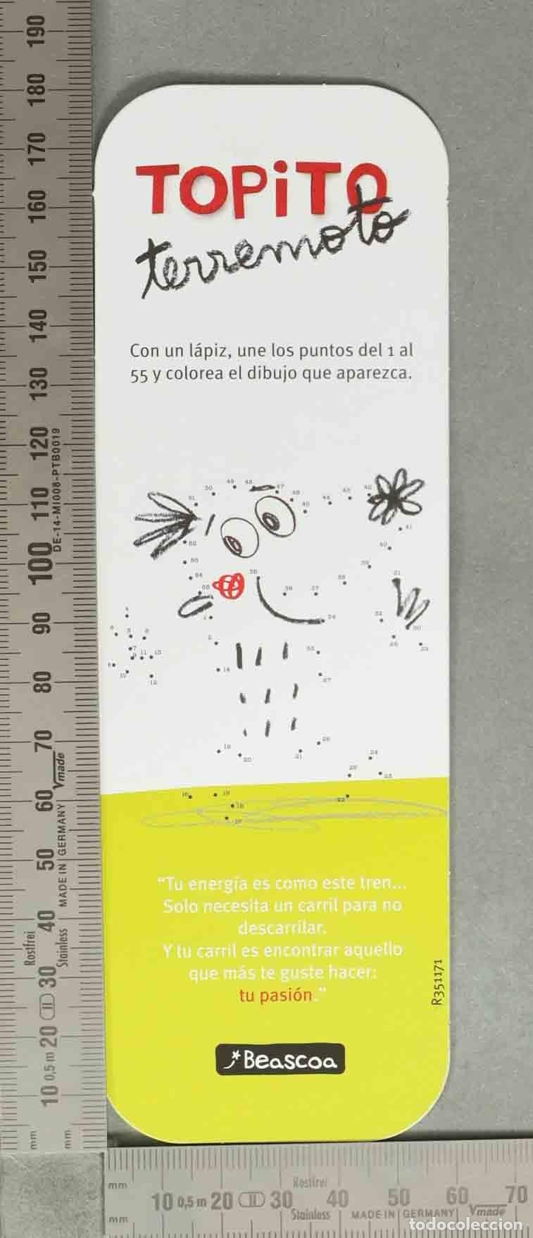 Coleccionismo marcap&aacute;ginas: MARCAPAGINAS. Topito Terremoto - Editorial Beascoa