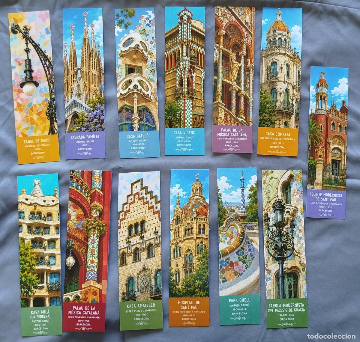 Coleccionismo marcap&aacute;ginas: 13 puntos de libro de edificios modernistas de Barcelona